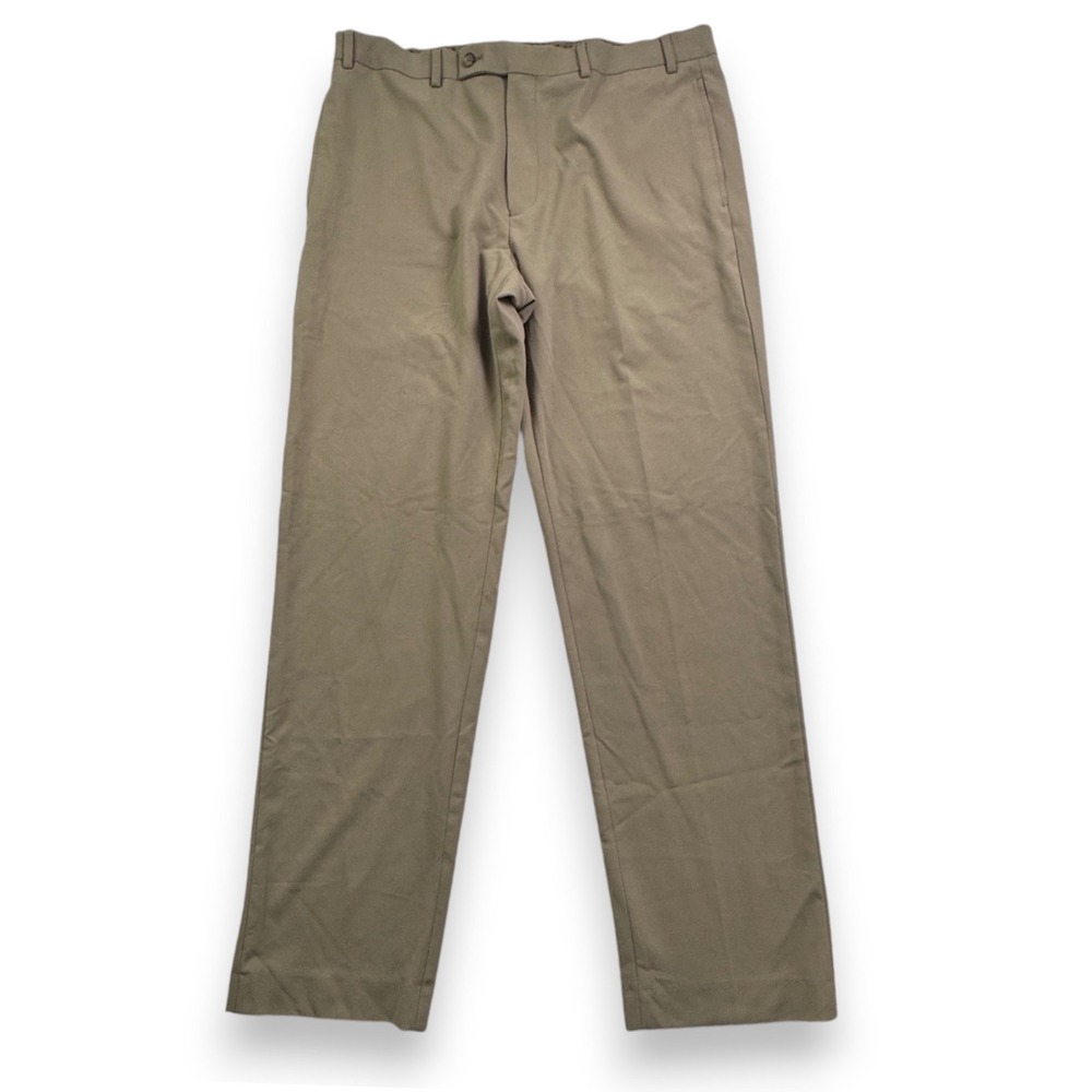 Lauren Ralph Lauren Tan Khaki Dress Trousers Straight Leg Stretch Pants 36W 32L